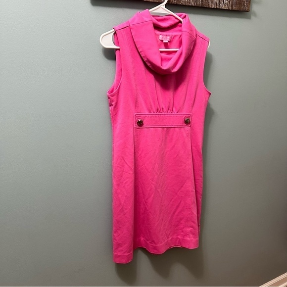 Lilly Pulitzer pink cowl neck sleeveless jerseys mini dress size small - Picture 6 of 12